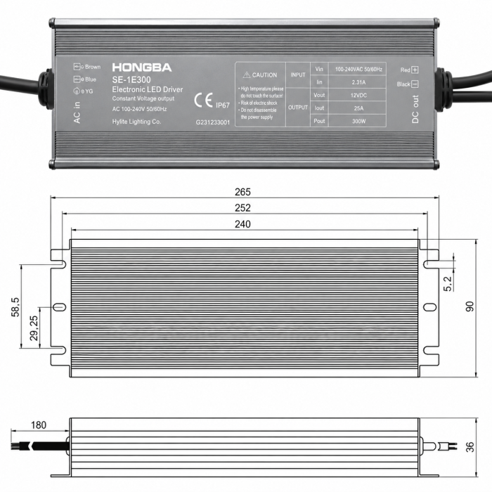 Трансформатор 300W Закрытый